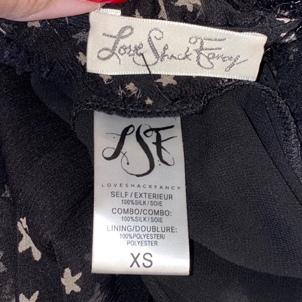 LoveShackFancy nightsky star silk popover dress XS - Picture 6 of 7